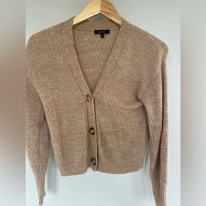 Quince cropped boyfriend cardigan S